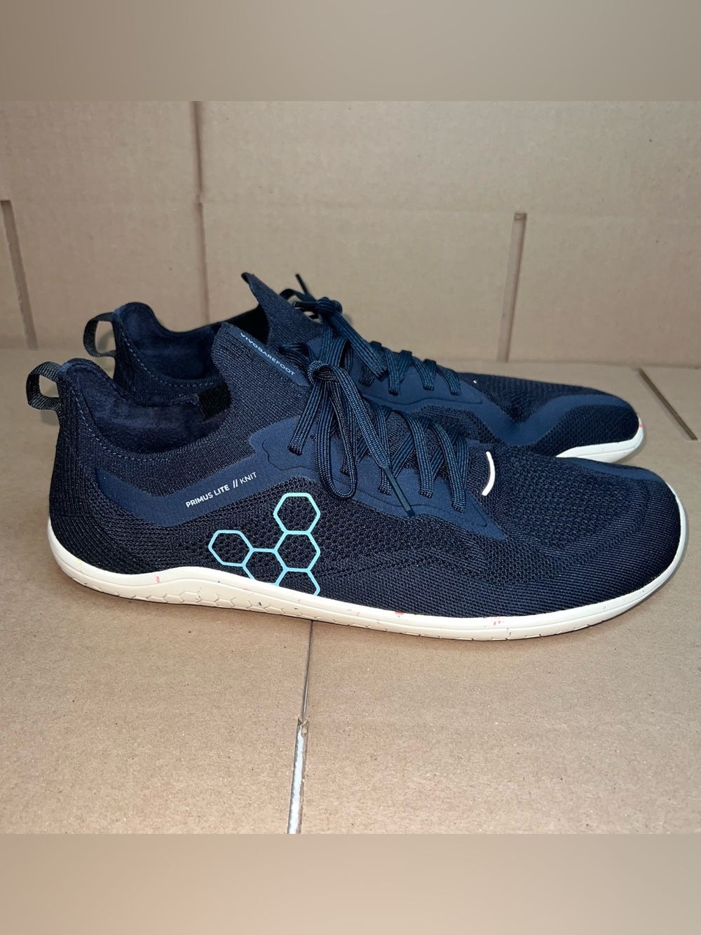 Vivobarefoot Primus Lite Knit Shoes Mens EU 44 Blue Training Minimalist